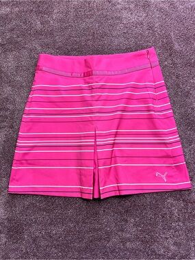 Puma Pink Striped Women’s Golf Skort